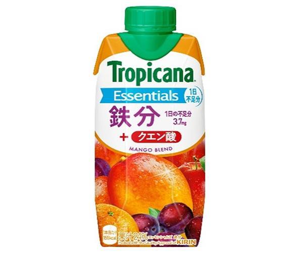 Kirin Tropicana Essentials Iron, 330ml paper carton x 12 [Ships from Japan] 