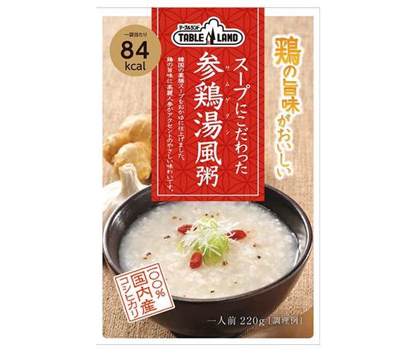 丸善食品工業 テーブルランド スープにこだわった 参鶏湯風粥 220gパウチ×24(12×2)袋入【日本出荷】