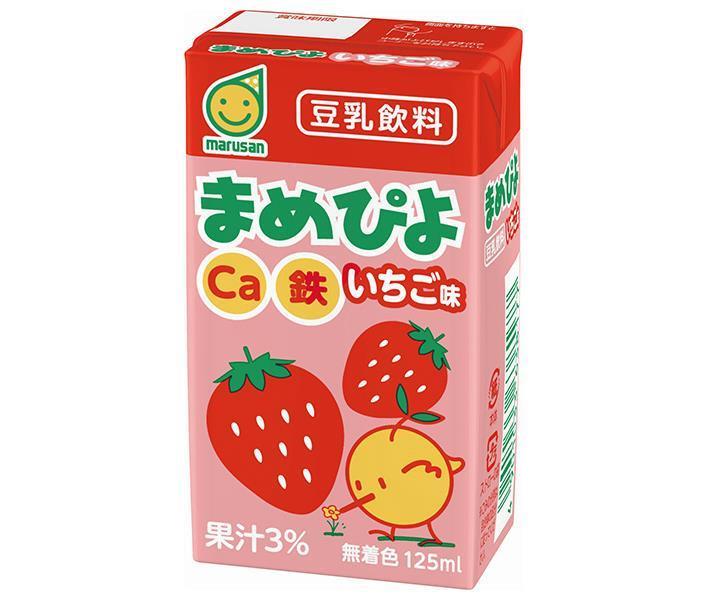 Marsan Ai Mamepiyo Strawberry Flavor 125ml paper pack x 24 pieces [Shipped in Japan]