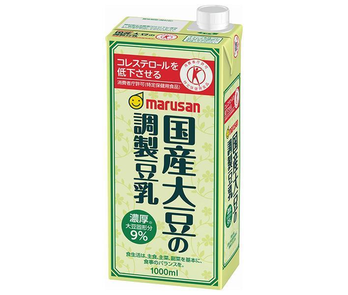 Marusanai Soymilk Made with Japanese Soybeans [Food for Specified Health Uses (FOSHU)] 1000ml Paper Carton x 6 Bottles [Ships from Japan] 