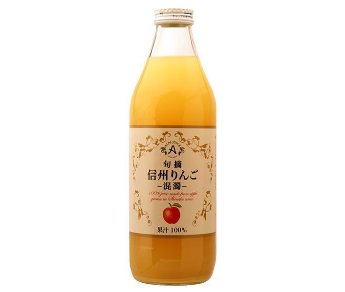Alps Shunzuku Shinshu Apples, Cloudy, 1L Bottle x 12 Bottles [Ships from Japan] 