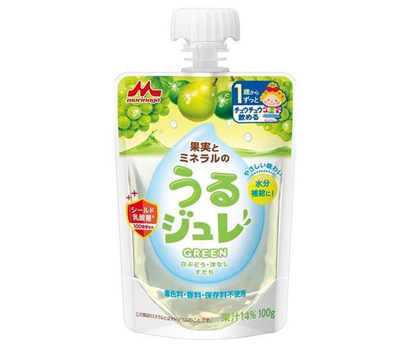Morinaga Milk Industry Uru Jelly GREEN 100g Pouch x 36 [Ships from Japan] 