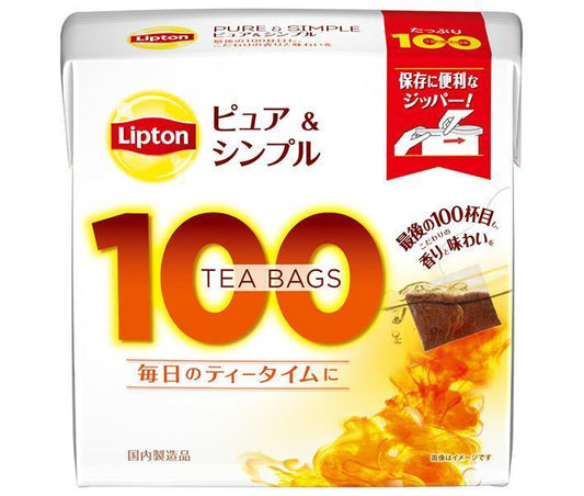 リプトン ピュア＆シンプル ティーバッグ 100袋×6箱入【日本出荷】