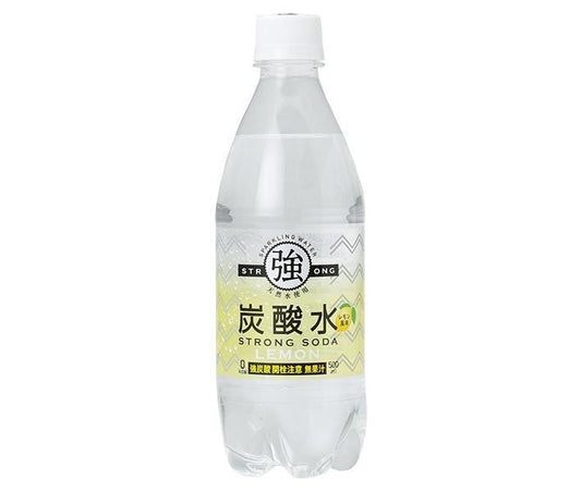 Yumasu Beverage Strong Carbonated Water Lemon 500ml PET bottles x 24 bottles [Shipped in Japan]