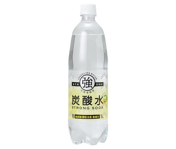 Yumasu Beverage Strong Carbonated Water Lemon 1L PET bottle x 15 bottles [Shipped in Japan]