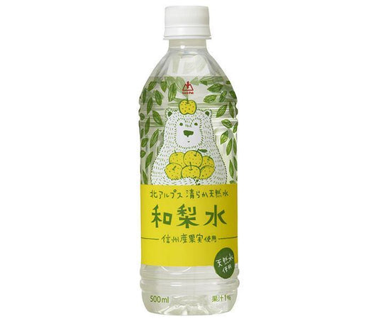 Gold Pack Northern Alps Pure Natural Water, Japanese Pear Water, 500ml PET Bottles x 24 [Ships from Japan] 