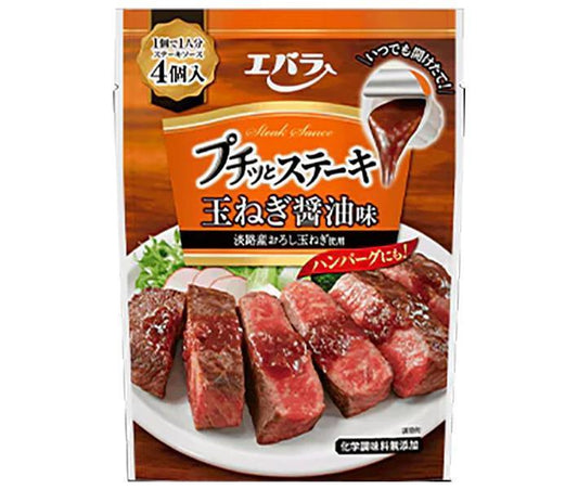 Ebara Foods Petitto Steak, Onion Soy Sauce Flavor, 21g x 4 bags x 12 bottles [Ships from Japan] 
