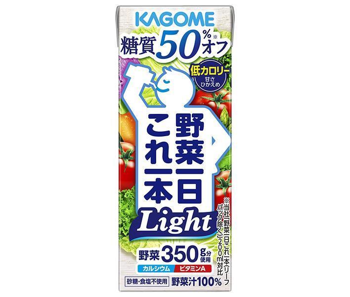 Kagome Yasai Ichinichi Kore Ippon Light 200ml Paper Pack x 24 [Ships from Japan] 