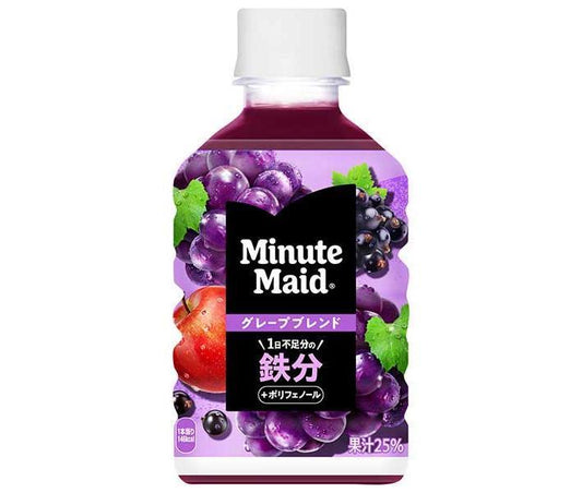 Coca-Cola Minute Maid Grape Blend with Iron, 280ml PET Bottles x 24 [Ships from Japan] 