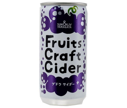 山形食品 FruitsCraftCider ブドウ 200ml缶×30本入【日本出荷】