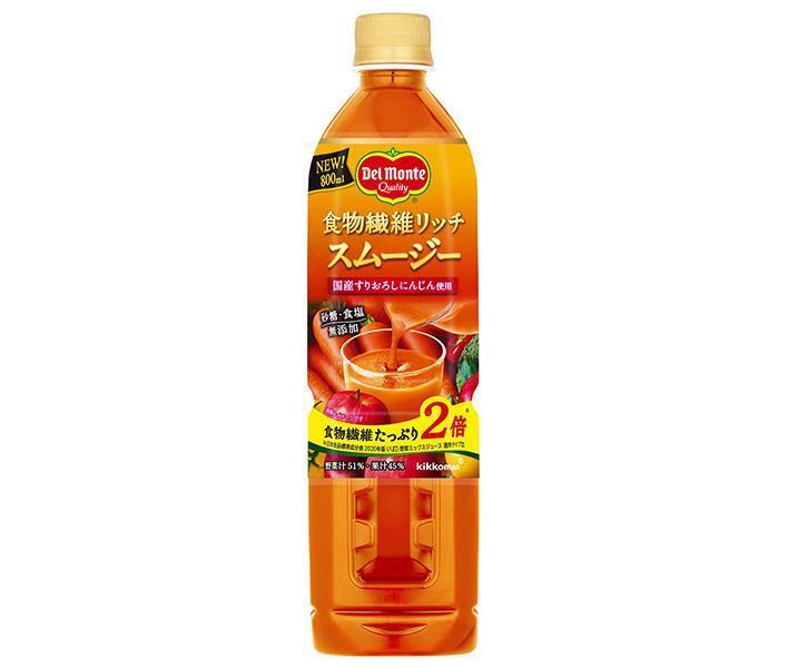 Del Monte Fiber-Rich Smoothie, 800ml PET Bottles x 15 [Ships from Japan] 