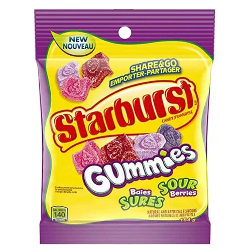 Starburst Gummies Sour - 164g pack　スターバスト　酸っぱいグミ　アメリカ