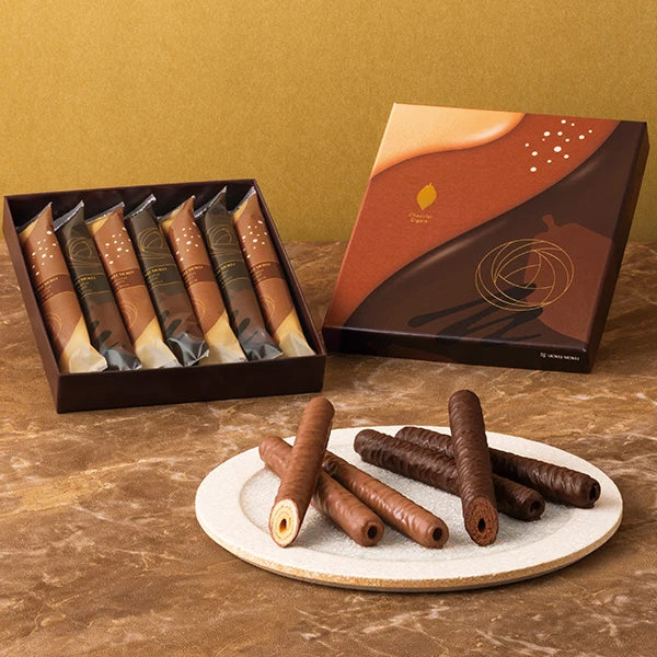YOKUMOKU【2種 7本入り】巧克力雪茄蛋捲 - 冬季限定的巧克力饗宴