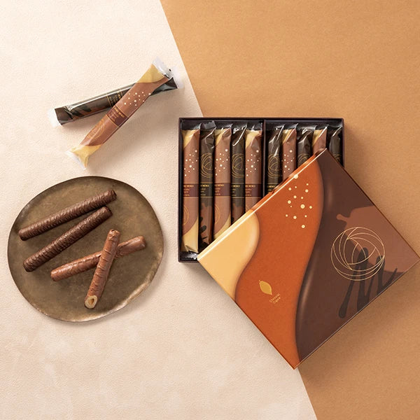 YOKUMOKU【2種 10本入り】巧克力雪茄蛋捲 - 冬季限定的美味邂逅