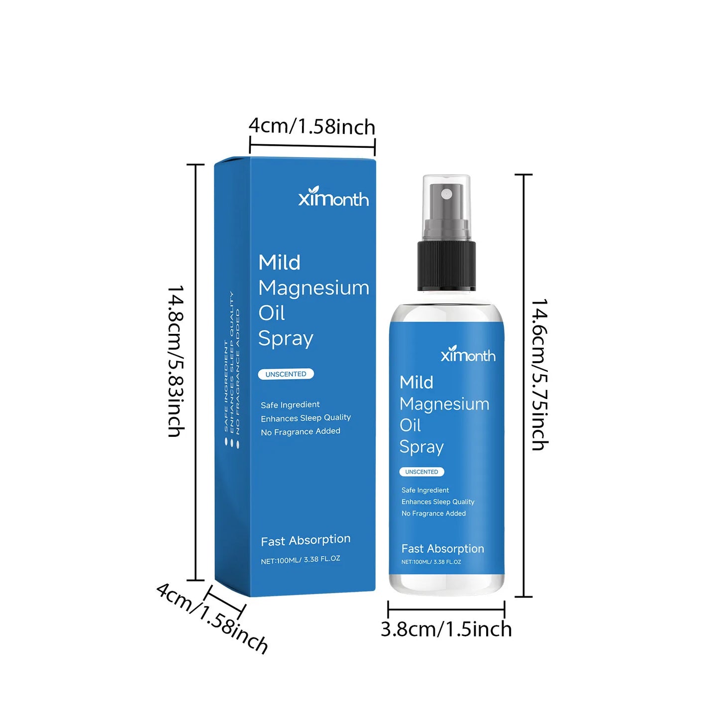 Magnesium Oil Spray - Topical Muscle and Relaxation Support With Fast Absorption