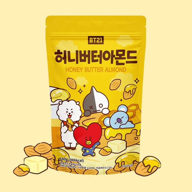 BT21 ハニーバターアーモンド 180g 韓国定番お菓子 甘じょっぱい スナック